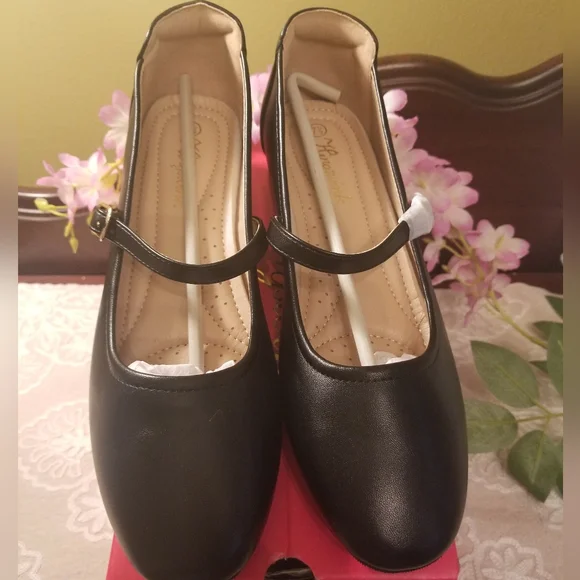 NEW Woman Mary Jane Shoes Low Heels Dress Pumps 2 Inch Chunky Heel Ankle - Picture 6 of 8